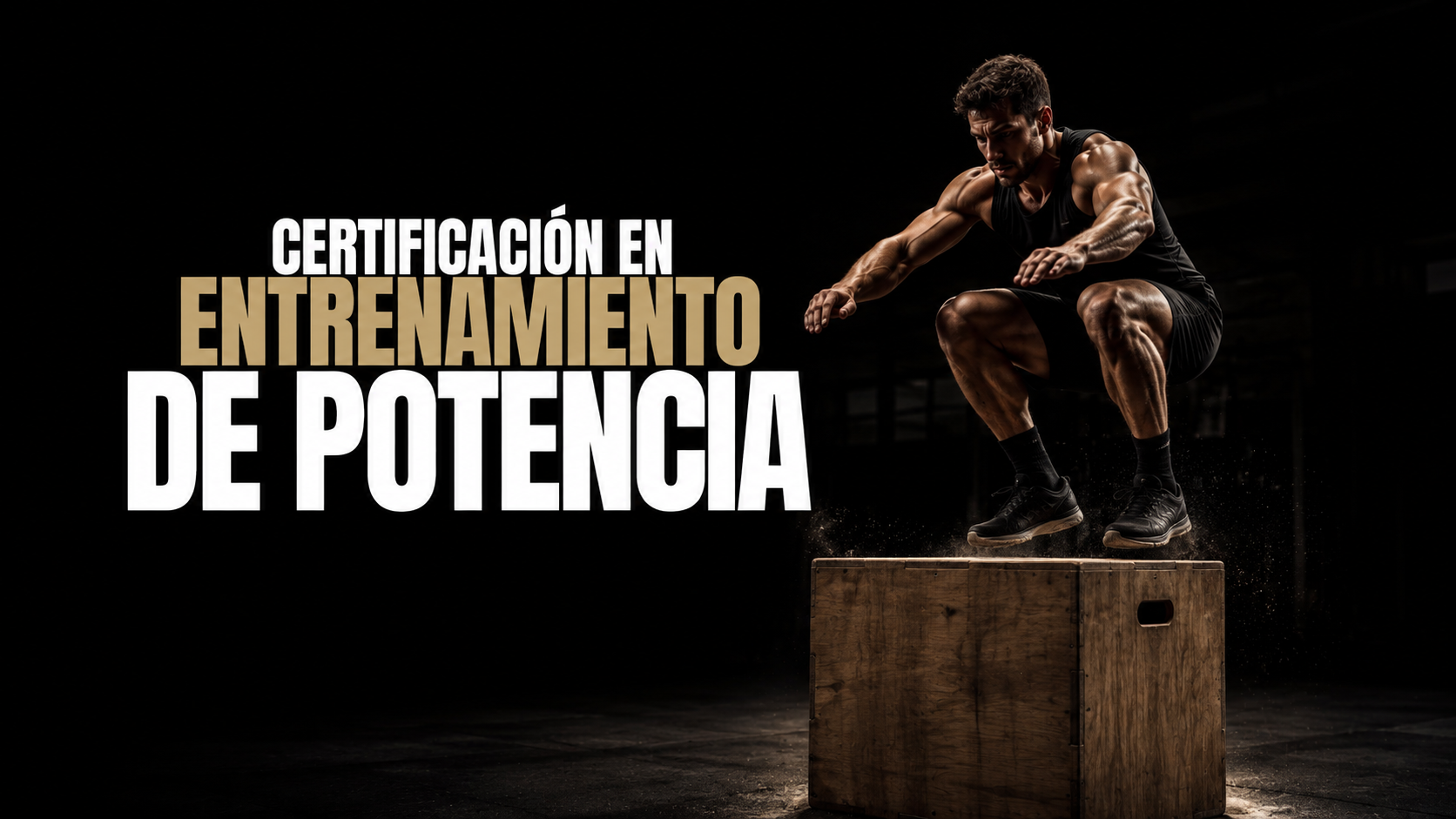 Certificación en Entrenamiento de Potencia — atleta ejecutando un salto al cajón